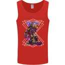 An Astronaut Playing a Guitar Guitarist Mens Vest Tank Top Red