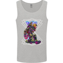 An Astronaut Playing a Guitar Guitarist Mens Vest Tank Top Sports Grey