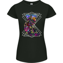 An Astronaut Playing a Guitar Guitarist Womens Petite Cut T-Shirt Black