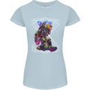 An Astronaut Playing a Guitar Guitarist Womens Petite Cut T-Shirt Light Blue
