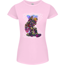 An Astronaut Playing a Guitar Guitarist Womens Petite Cut T-Shirt Light Pink