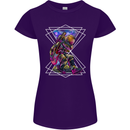 An Astronaut Playing a Guitar Guitarist Womens Petite Cut T-Shirt Purple