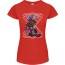 An Astronaut Playing a Guitar Guitarist Womens Petite Cut T-Shirt Red