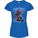 An Astronaut Playing a Guitar Guitarist Womens Petite Cut T-Shirt Royal Blue