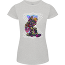 An Astronaut Playing a Guitar Guitarist Womens Petite Cut T-Shirt Sports Grey