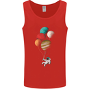 An Astronaut With Planets as Balloons Space Mens Vest Tank Top Red