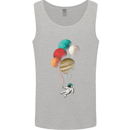 An Astronaut With Planets as Balloons Space Mens Vest Tank Top Sports Grey