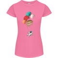 An Astronaut With Planets as Balloons Space Womens Petite Cut T-Shirt Azalea