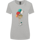 An Astronaut With Planets as Balloons Space Womens Wider Cut T-Shirt Sports Grey