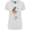 An Astronaut With Planets as Balloons Space Womens Wider Cut T-Shirt White