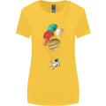 An Astronaut With Planets as Balloons Space Womens Wider Cut T-Shirt Yellow