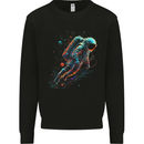 An Astronaut in Outer Space Man Kids Sweatshirt Jumper Black