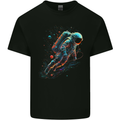 An Astronaut in Outer Space Man Kids T-Shirt Childrens Black