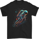 An Astronaut in Outer Space Man Mens Gildan Cotton T-Shirt Black