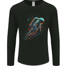 An Astronaut in Outer Space Man Mens Long Sleeve T-Shirt Black