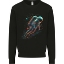 An Astronaut in Outer Space Man Mens Sweatshirt Jumper Black