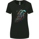 An Astronaut in Outer Space Man Womens Wider Cut T-Shirt Black