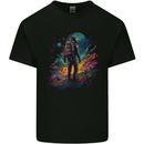 An Astronaut on an Alien Planet Spaceman Kids T-Shirt Childrens Black