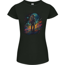 An Astronaut on an Alien Planet Spaceman Womens Petite Cut T-Shirt Black
