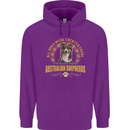 An Australian Shepherd Dog Childrens Kids Hoodie Purple
