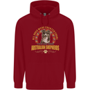 An Australian Shepherd Dog Childrens Kids Hoodie Red