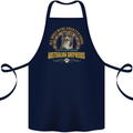 An Australian Shepherd Dog Cotton Apron 100% Organic Navy Blue