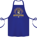 An Australian Shepherd Dog Cotton Apron 100% Organic Royal Blue