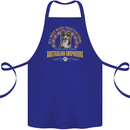 An Australian Shepherd Dog Cotton Apron 100% Organic Royal Blue