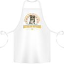 An Australian Shepherd Dog Cotton Apron 100% Organic White