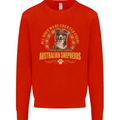 An Australian Shepherd Dog Kids Sweatshirt Jumper Bright Red