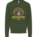 An Australian Shepherd Dog Kids Sweatshirt Jumper Forest Green