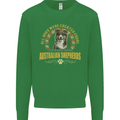 An Australian Shepherd Dog Kids Sweatshirt Jumper Irish Green