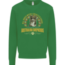 An Australian Shepherd Dog Kids Sweatshirt Jumper Irish Green