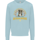 An Australian Shepherd Dog Kids Sweatshirt Jumper Light Blue