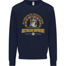 An Australian Shepherd Dog Kids Sweatshirt Jumper Navy Blue