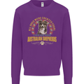 An Australian Shepherd Dog Kids Sweatshirt Jumper Purple