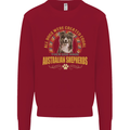 An Australian Shepherd Dog Kids Sweatshirt Jumper Red