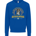 An Australian Shepherd Dog Kids Sweatshirt Jumper Royal Blue