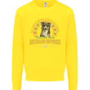 An Australian Shepherd Dog Kids Sweatshirt Jumper Yellow