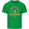 An Australian Shepherd Dog Kids T-Shirt Childrens Irish Green