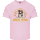 An Australian Shepherd Dog Kids T-Shirt Childrens Light Pink