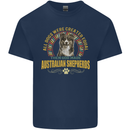 An Australian Shepherd Dog Kids T-Shirt Childrens Navy Blue