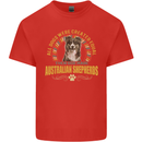 An Australian Shepherd Dog Kids T-Shirt Childrens Red