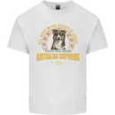 An Australian Shepherd Dog Kids T-Shirt Childrens White