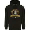 An Australian Shepherd Dog Mens 80% Cotton Hoodie Black