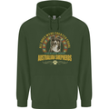An Australian Shepherd Dog Mens 80% Cotton Hoodie Forest Green