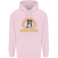 An Australian Shepherd Dog Mens 80% Cotton Hoodie Light Pink