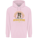 An Australian Shepherd Dog Mens 80% Cotton Hoodie Light Pink