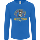 An Australian Shepherd Dog Mens Long Sleeve T-Shirt Royal Blue