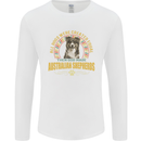 An Australian Shepherd Dog Mens Long Sleeve T-Shirt White
